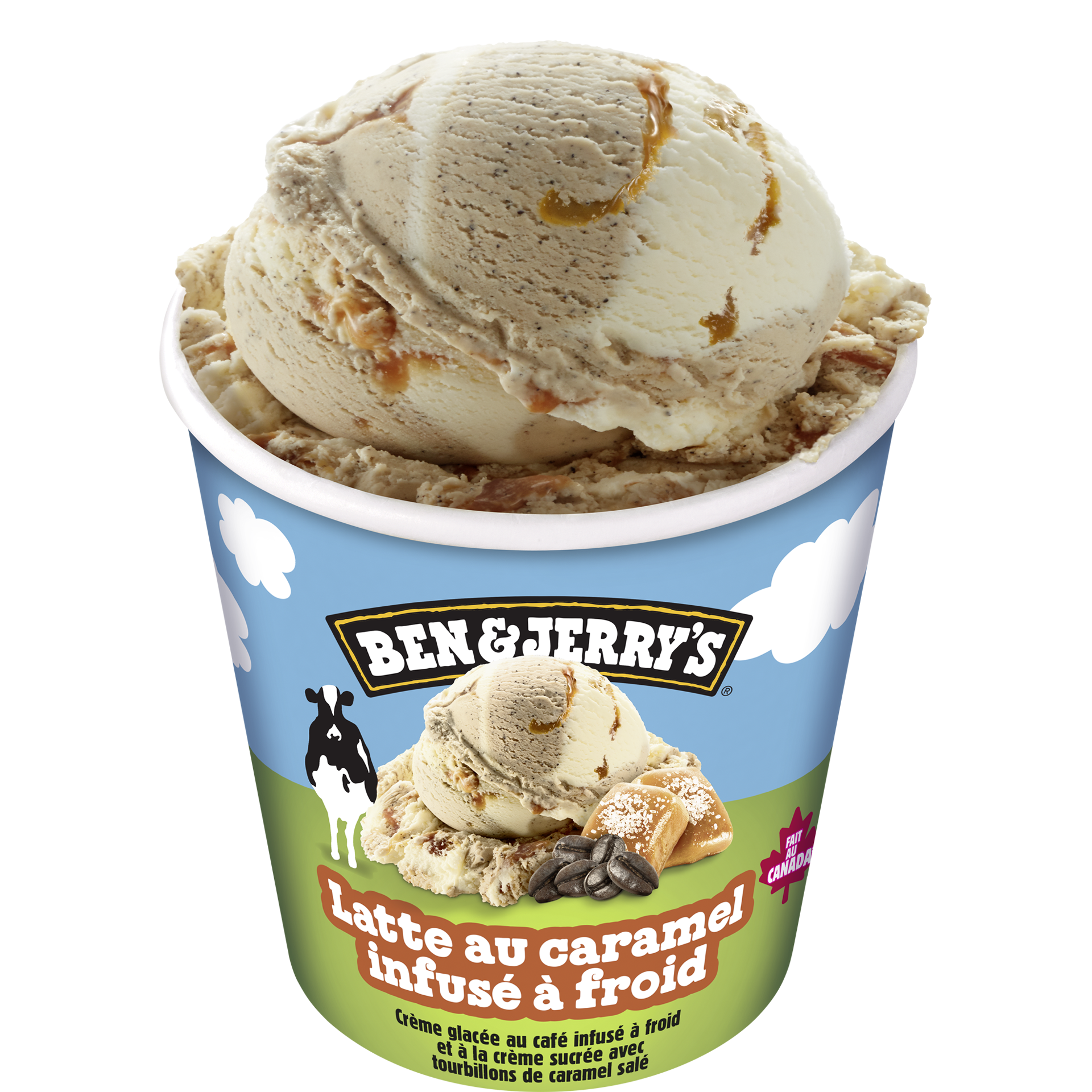 Latte au caramel infusé à froid Original Ice Cream Contenants